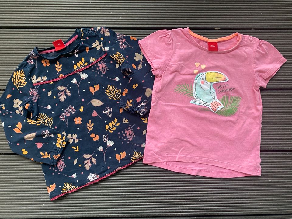 2 Shirts von s.Oliver für Mädchen, Größe 86 in Heilbad Heiligenstadt