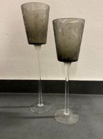 2 Windlichter / Vasen aus Glas mit Ornamenten Hessen - Griesheim Vorschau