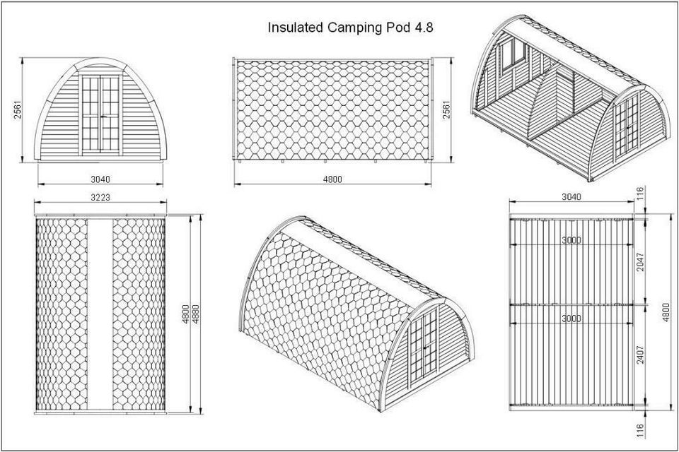 Camping Pod, Ferienhaus, Wochenendhaus, Gartenhaus,Holz, 38383 in Versmold