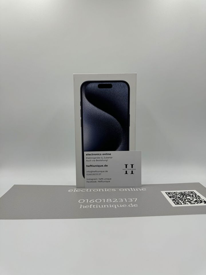 iPhone 15 Pro 128 GB Blue Titanium (versiegelt) in Hückelhoven