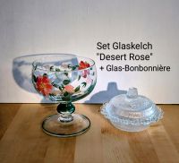 SET Glaskelch "Desert Rose"+ Glas-Bonbonnière. Sachsen-Anhalt - Gommern Vorschau