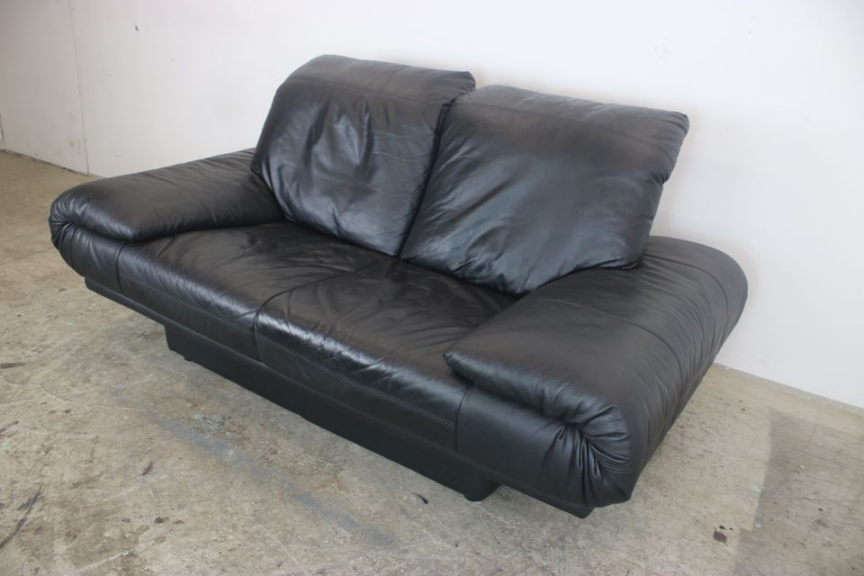 Rolf Benz Modell AK Schwarz Leder Zweisitzer Couch Sessel Vintage in Berlin