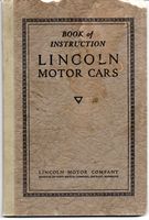 Lincoln Motor Cars Handbook - Book of Instruction  1928 Baden-Württemberg - Schopfheim Vorschau