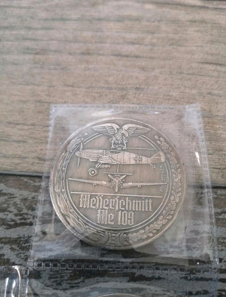 2. Weltkrieg Messerschmitt Bf Me 109 Münze Medaille in Delmenhorst