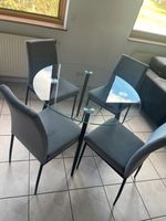Glastisch / Esstisch + 4 Stühle (Samt) Hessen - Büdingen Vorschau