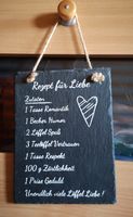 Schiefertafel Deko Spruch Rezept für Liebe Hochzeit Geschenk Sachsen - Bischofswerda Vorschau