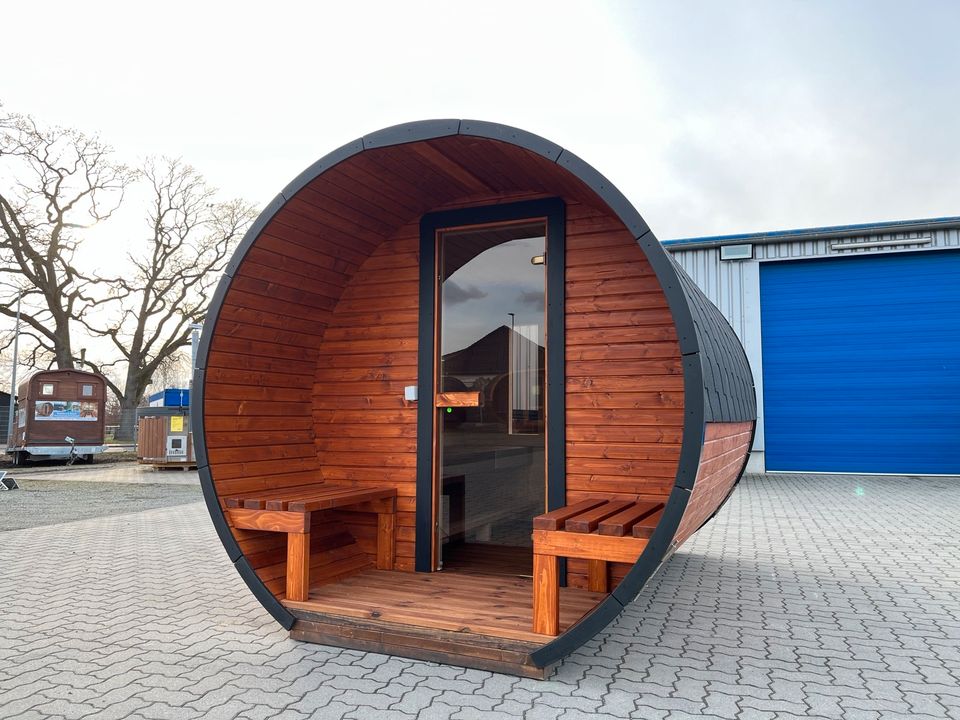 Gartensauna 3x2.37m Fasssauna Außensauna Sauna Elektro in Stuhr