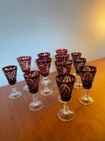 6 Likör-/6 Schnapsgläser rot Kristallglas - Vintage Hessen - Reiskirchen Vorschau