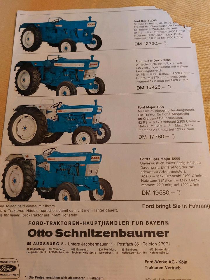 Ford Traktor Prospekte in Seeshaupt