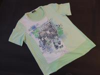 Flottes Shirt 44 von Via Appia Due mit Rollerprint in weiß/mint Bayern - Bad Rodach Vorschau