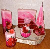 Handgefertigte Kerzen. Rosa -rot. Brandenburg - Doberlug-Kirchhain Vorschau