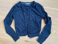 Tommy Hilfiger Strickjacke Gr 128 dunkelblau mit Lochmuster Schleswig-Holstein - Hemdingen Vorschau