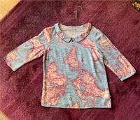 Bluse Blutsgeschwister mit Weltkarten-Design Baden-Württemberg - Göppingen Vorschau