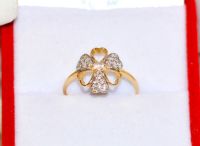 Damenring Goldring Ring Blume Herz 585 / 14 Kt Gold Gr. 14 / 54 Bayern - Rohrbach Vorschau