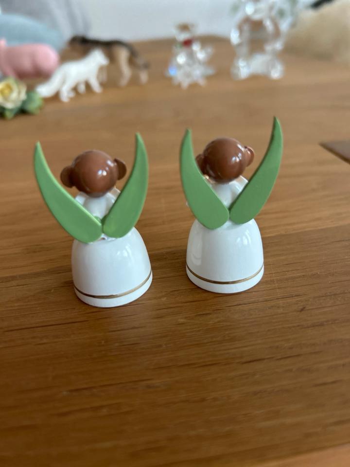 2x Engel, Holzfiguren, echte erzgebirgische Handarbeit, TOP!!! in Laggenbeck