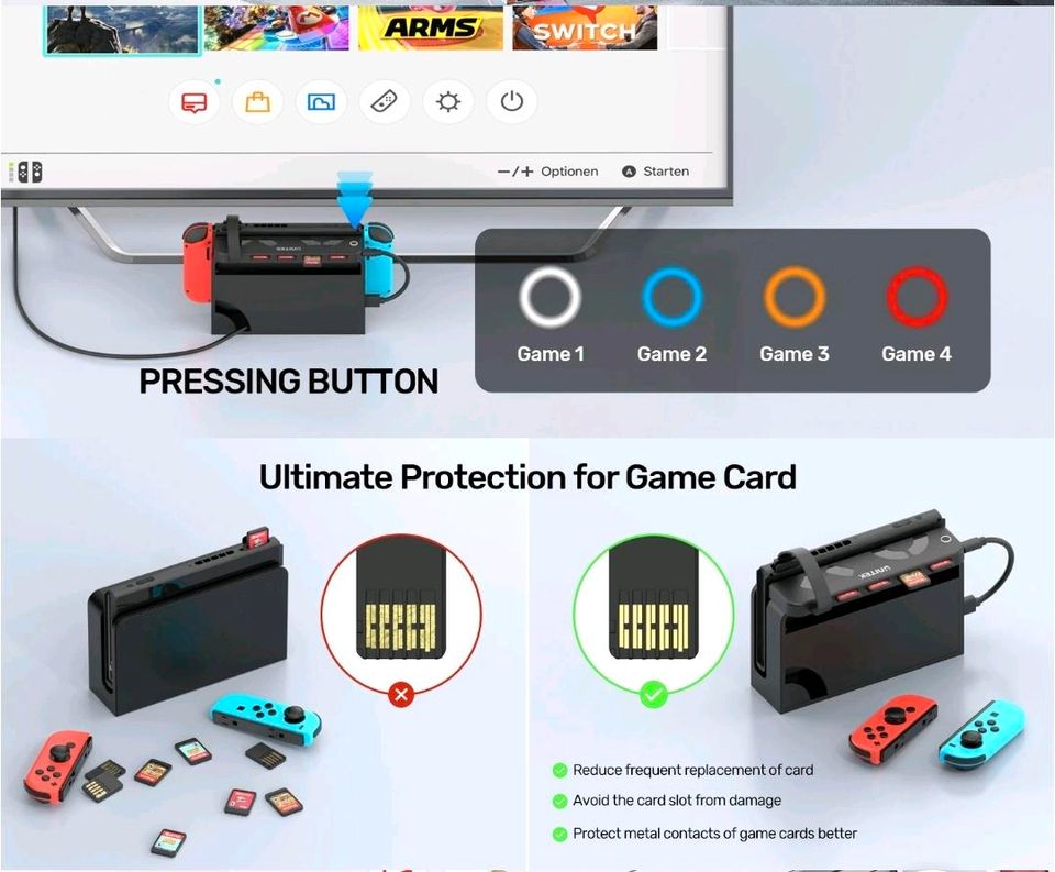 Nintendo Switch/ Switch OLED 4 in 1 Card Reader in Ingolstadt