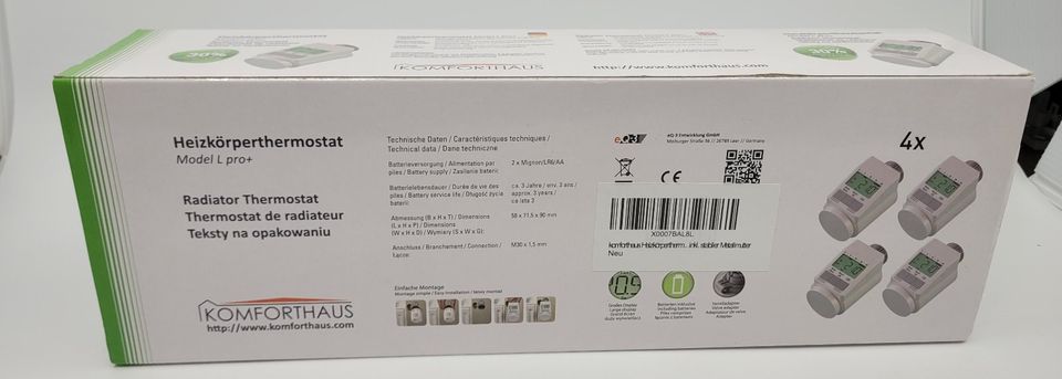 Heizkörperthermostat Model L pro+ Komforthaus 4 Stück in Hattstedt