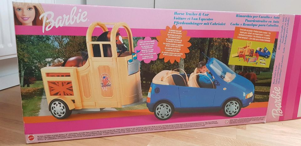 Barbie Pferdeanhänger mit Cabriolet Auto in super Zustand in Leipzig