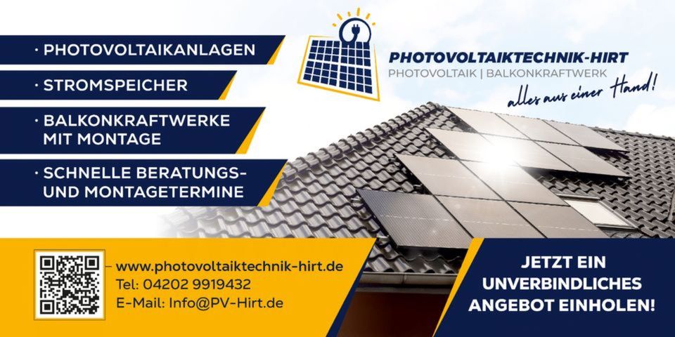 Photovoltaikanlage mit Stromspeicher - 10 kW / 10 kW 14990 Euro in Achim