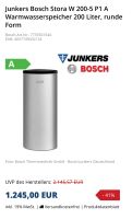 Warmwasserspeicher Bosch W 200-5 P1 A Schleswig-Holstein - Hohenwestedt Vorschau