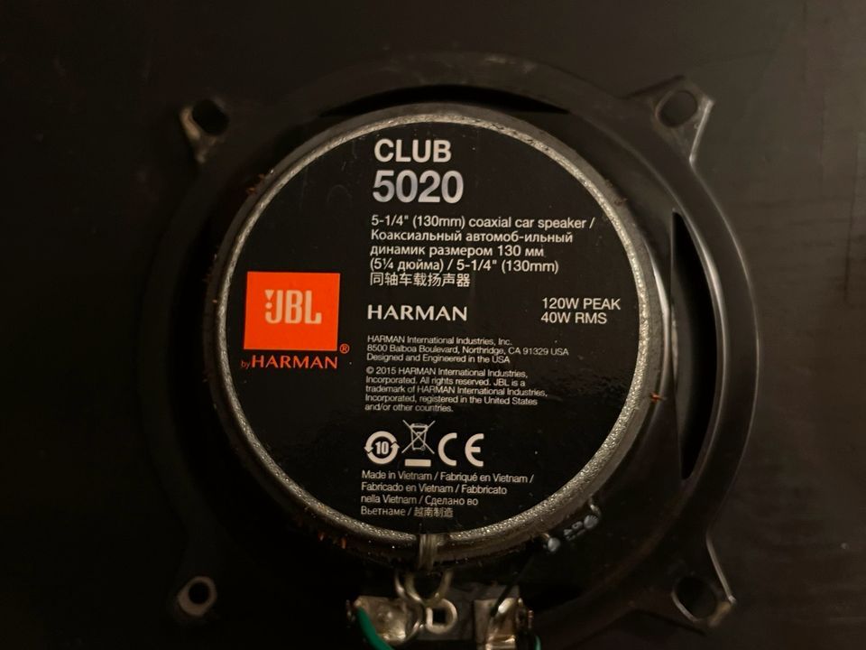 2x JBL CLUB 5020 Autolautsprecher Koaxial 5,25“ 135mm 13,5cm 120W in Hildrizhausen