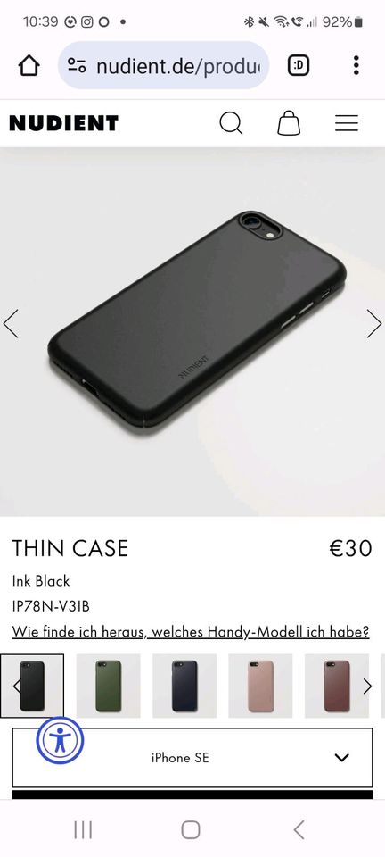 IPhone SE Hülle Thin Case Nudient in Schwelm