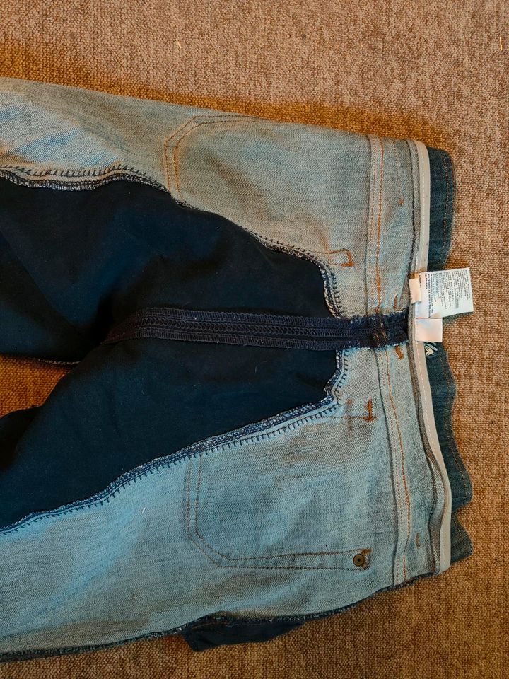 Reithose Leder Vollbesatz Jeanslook Größe 38 Felix Bühler in Sinzing