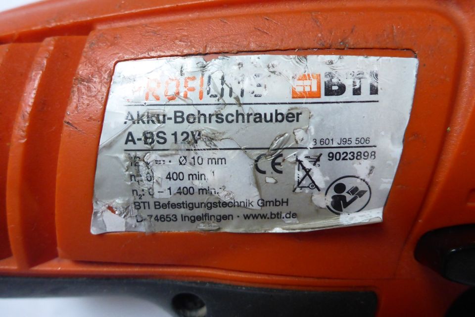 Akku Bohrschrauber, BTI PROFILINE  A-BS 12V, gebraucht, überholt in München