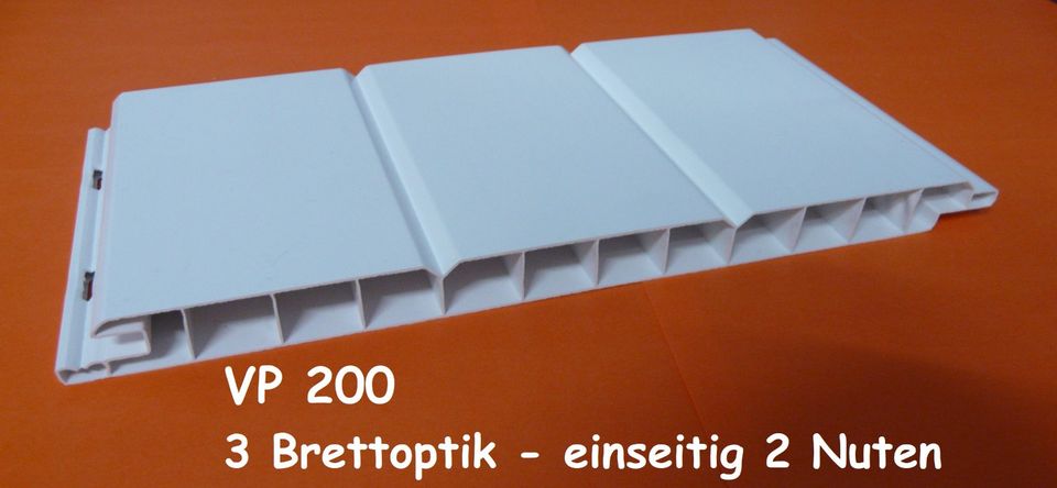 Profilbretter Nut- & Feder, Kunststoff weiß 20cm x 600 cm = 42 m² in Olfen