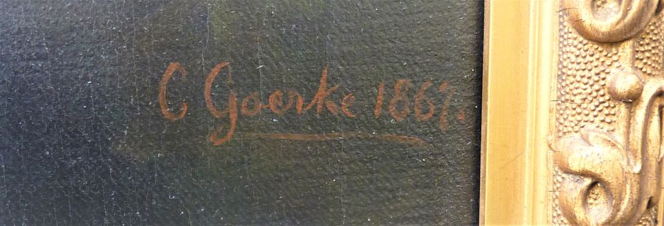 ÖLgemälde Potrait sign.Caspar.Goerke 1867 Auf Leinen in Koblenz