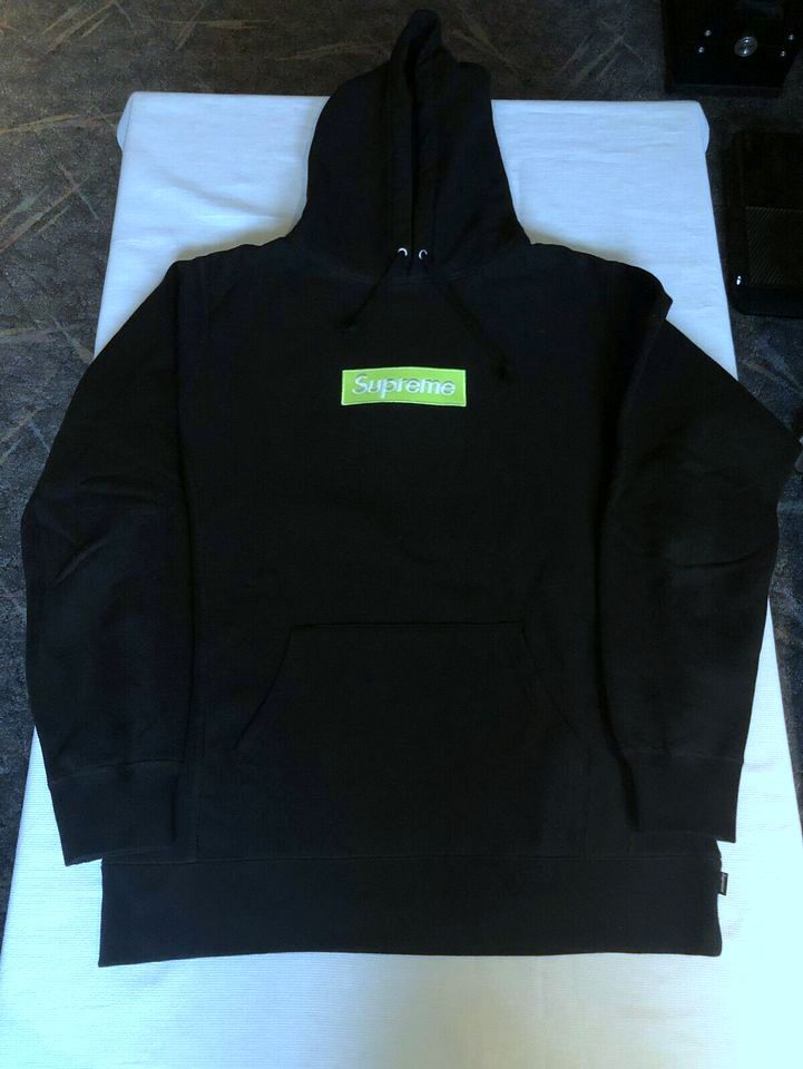 Supreme Box Logo Hoodie Lime Black Gr. L, FW17 Neu in Innenstadt