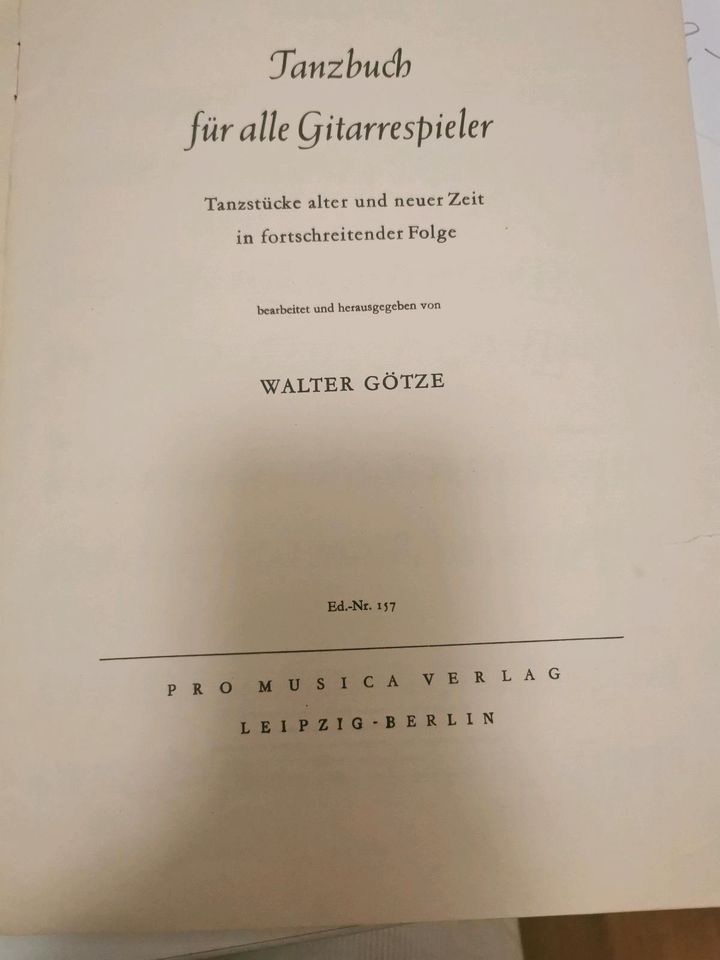 Tanzbuch für alle Gitarrenspieler, 1956, Pro Musica, Nr. 157 in Dresden