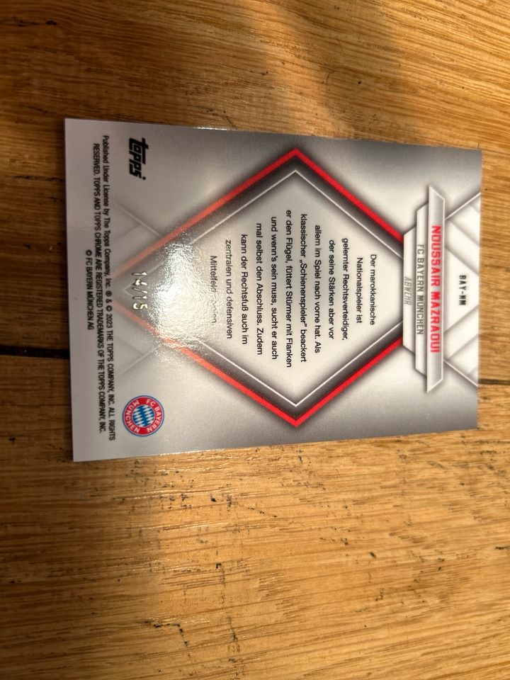 Topps Bayern Chrome Set 22/23 Mazraoui 14/15 in Straßenhaus