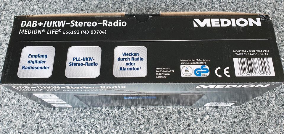 Digitalradio Medion Dab+/UKW Radio  Stereo in Kipfenberg