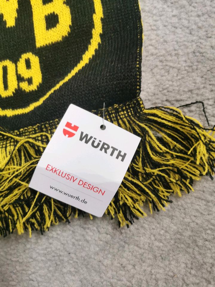 BVB Borussia Dortmund Sponsoren Schal Würth, neu in Bielefeld