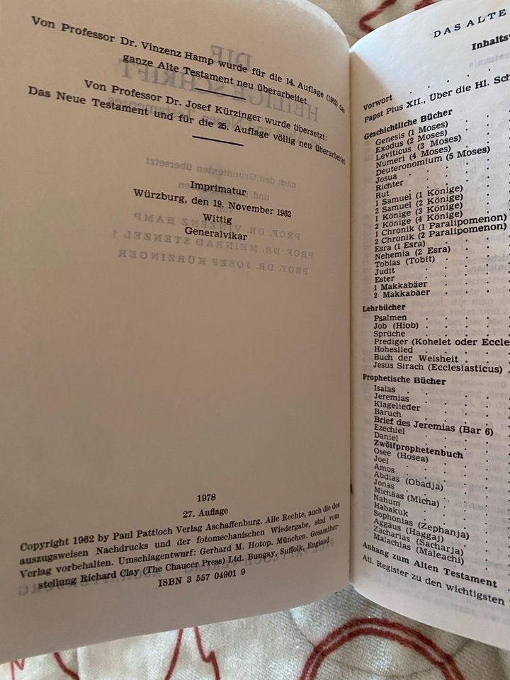 Die Bibel von 1978 prima erhalten in Leinach