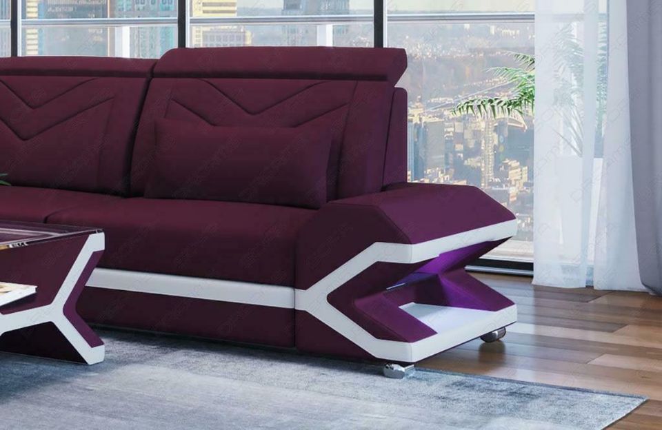 Sofa Wohnlandschaft Polster Couch NAPOLI XXL Luxus Strukturstoff in Berlin