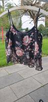 Bershka Croptop stufig schwarz mit Rose Blumen S Baden-Württemberg - Achern Vorschau
