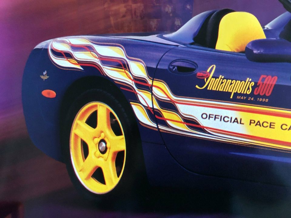 1998 Corvette C5 Official Pacecar Indianapolis 500 Poster 91x60cm in Kassel