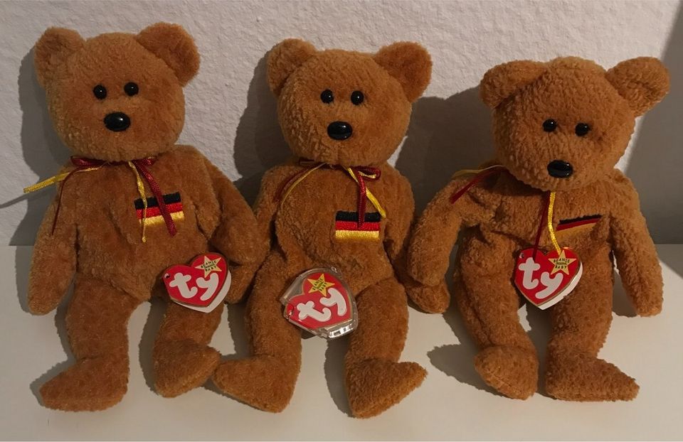 TY Beanie Babies Stofftier Bär deut. Einheit Germania Tag-Fehler! in Tübingen