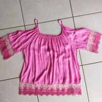 Shirt Tunika Spitze Cut Outs Gr.42 pink Italy Baden-Württemberg - Jettingen Vorschau