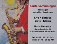 TONTRÄGERANKAUF Bundesweit LP / Single / Maxi / CD / DVD blue-ray Nordrhein-Westfalen - Mülheim (Ruhr) Vorschau