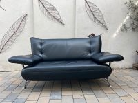 Vintage Leder Couch schwarz Sofa 175cm breit Zweisitzer Baden-Württemberg - Nußloch Vorschau