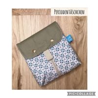 Täschchen für Mädchenkram, Periodentasche, khaki mint HANDMADE Baden-Württemberg - Königheim Vorschau