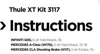 Thule Kit 3117 Mercedes A Klasse CLA x117 w176 shooting brake Nordrhein-Westfalen - Neukirchen-Vluyn Vorschau