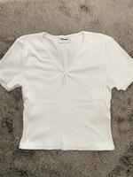 T-Shirt Noisy May  Gerippt Weiß Basic Neu Gr. M Baden-Württemberg - Mannheim Vorschau