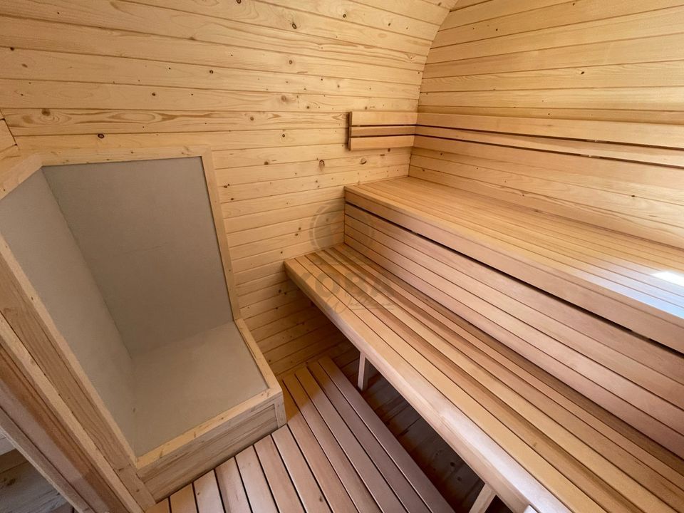 Quadro Sauna | Garten Fass Sauna | 3,5 m | inkl. Vorraum in Eichenzell