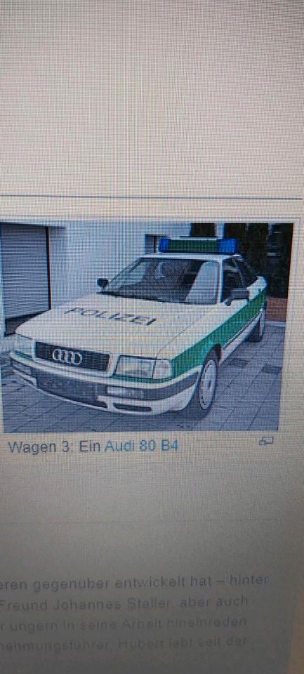 SUCHE MODELLAUTO AUDI 80 B4 POLIZEI HUBERT UND STALLER in Meiningen