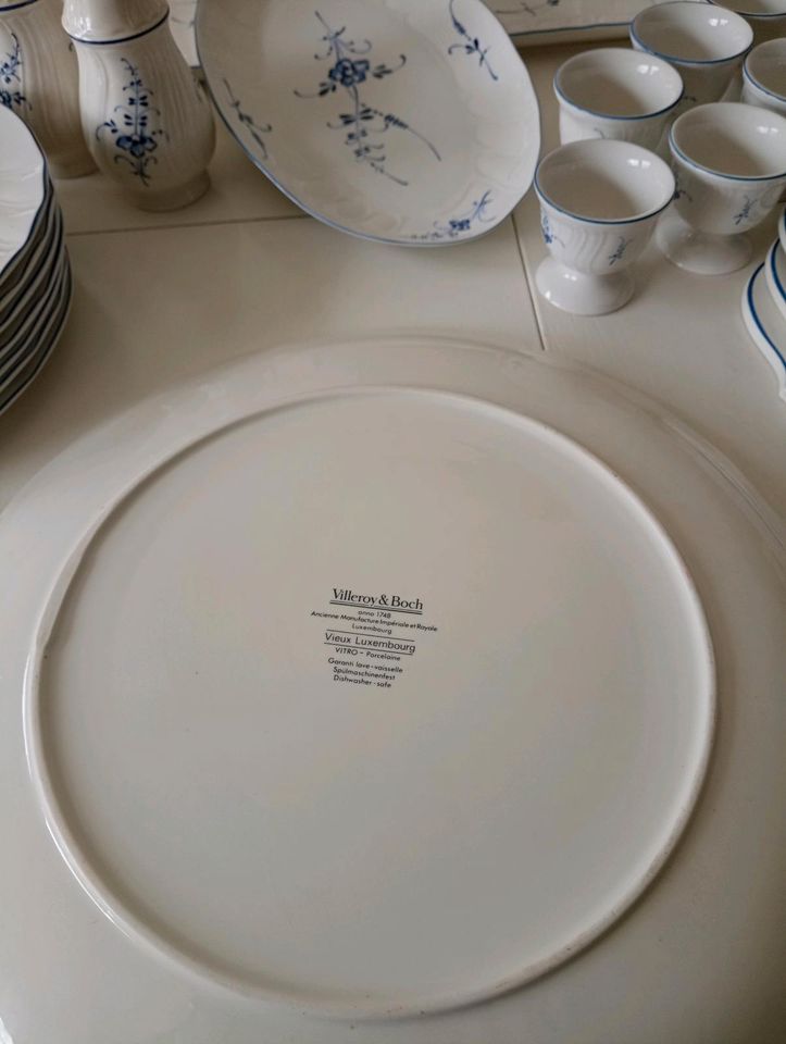 Villeroy und Boch vieux luxembourg Set 7 Personen weiß Blau in Troisdorf