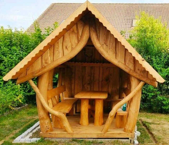 Gartenhütten - Gartenlaube - Baumstamm Pavillon in Achern